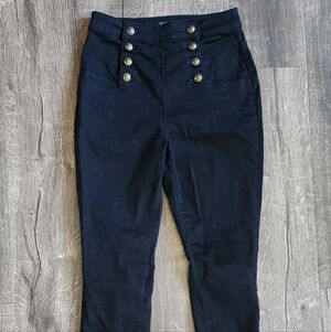 Blackheart Black Pants With Sailor Style Buttons